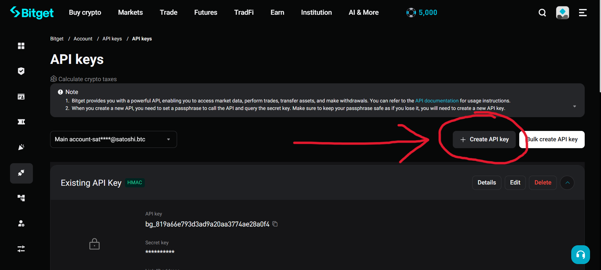 How to create API keys